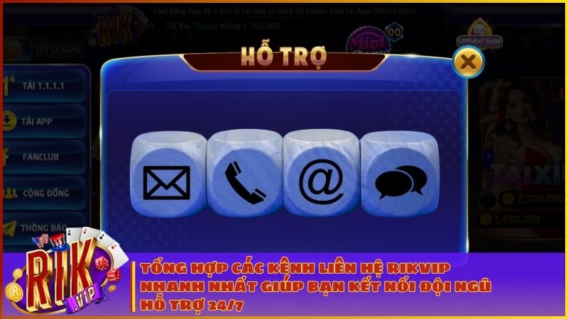 ổng hợp các kênh liên hệ RIKVIP nhanh nhất giúp bạn kết nối đội ngũ hỗ trợ 24/7 qua Live Chat, Hotline và Telegram